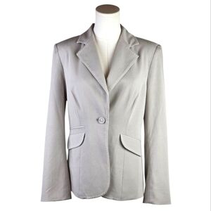 Cabi Gray Tailored One-Button Blazer Jacket Size 4 Style 832 Career Chic